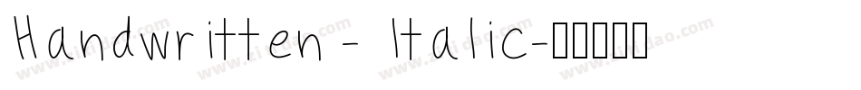 Handwritten - Italic字体转换